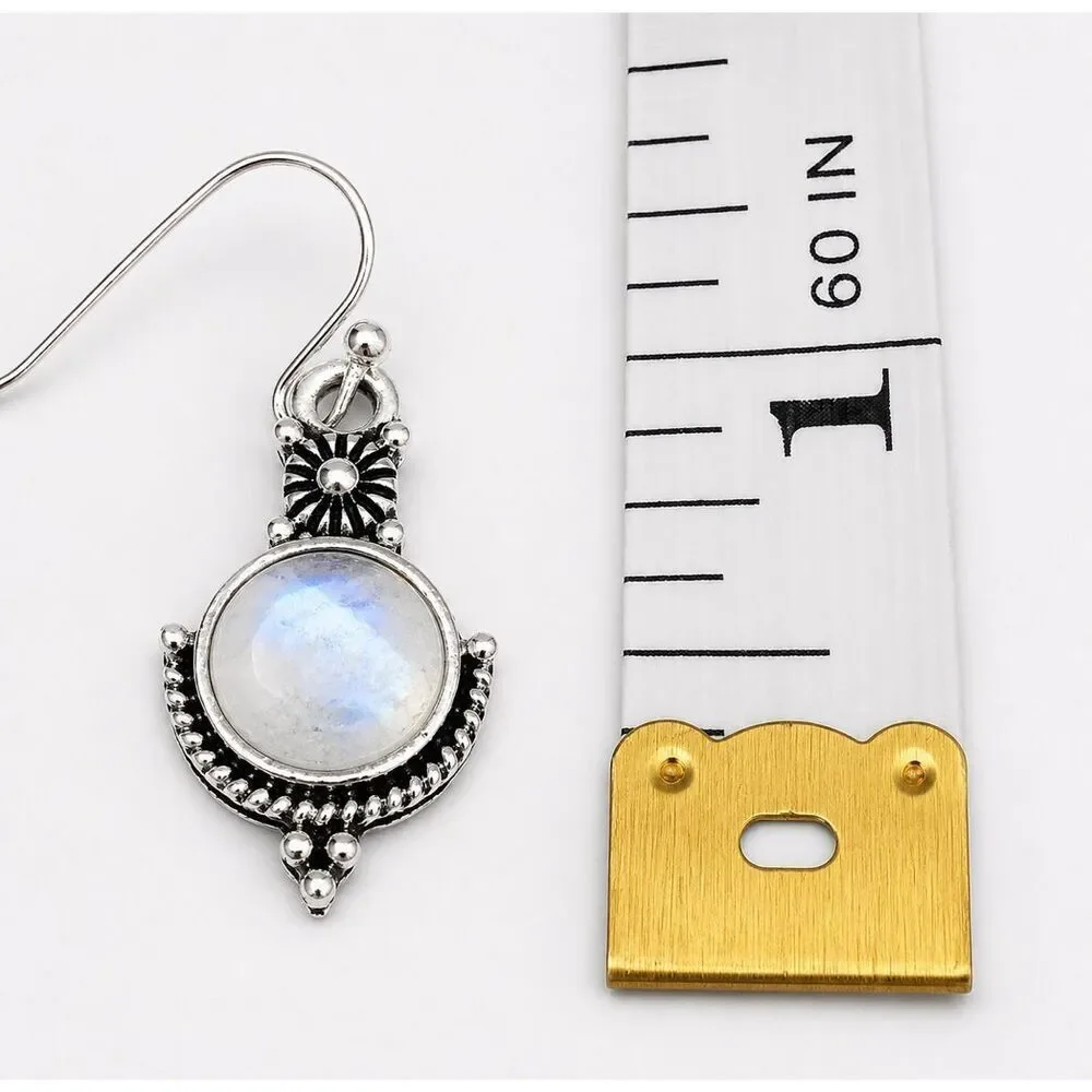 Ubud Market Men’s Faux Moonstone Balinese Style Earrings